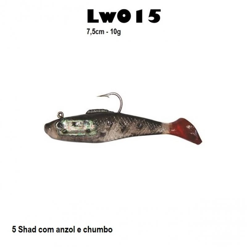 Isca Soft LW015 com 7,5cm - 10g 5pçs