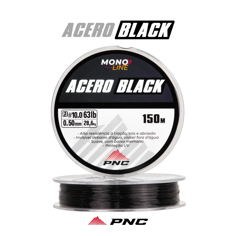 Linha PNC Acero BLACK 300m de 0.15 a 0.60mm