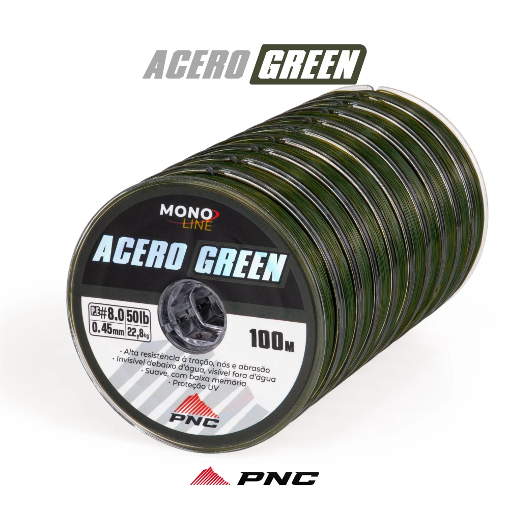 Linha PNC Acero GREEN 100m CAIXA de 0.15 a 0.60mm