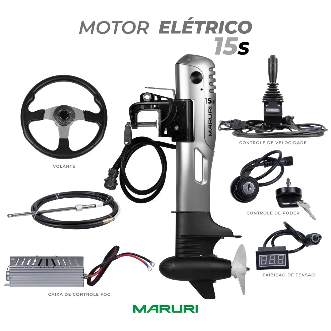 Motor de popa elétrico 15HP c/ comando