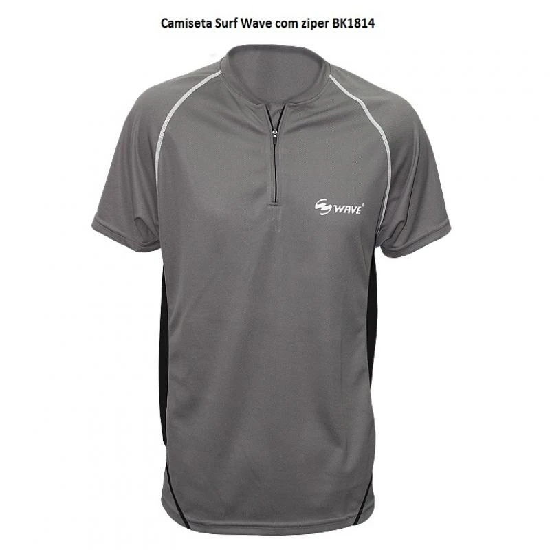 Camiseta Surf Wave com ziper BK1814 << PROMO. DE 17 POR: 9.90>>