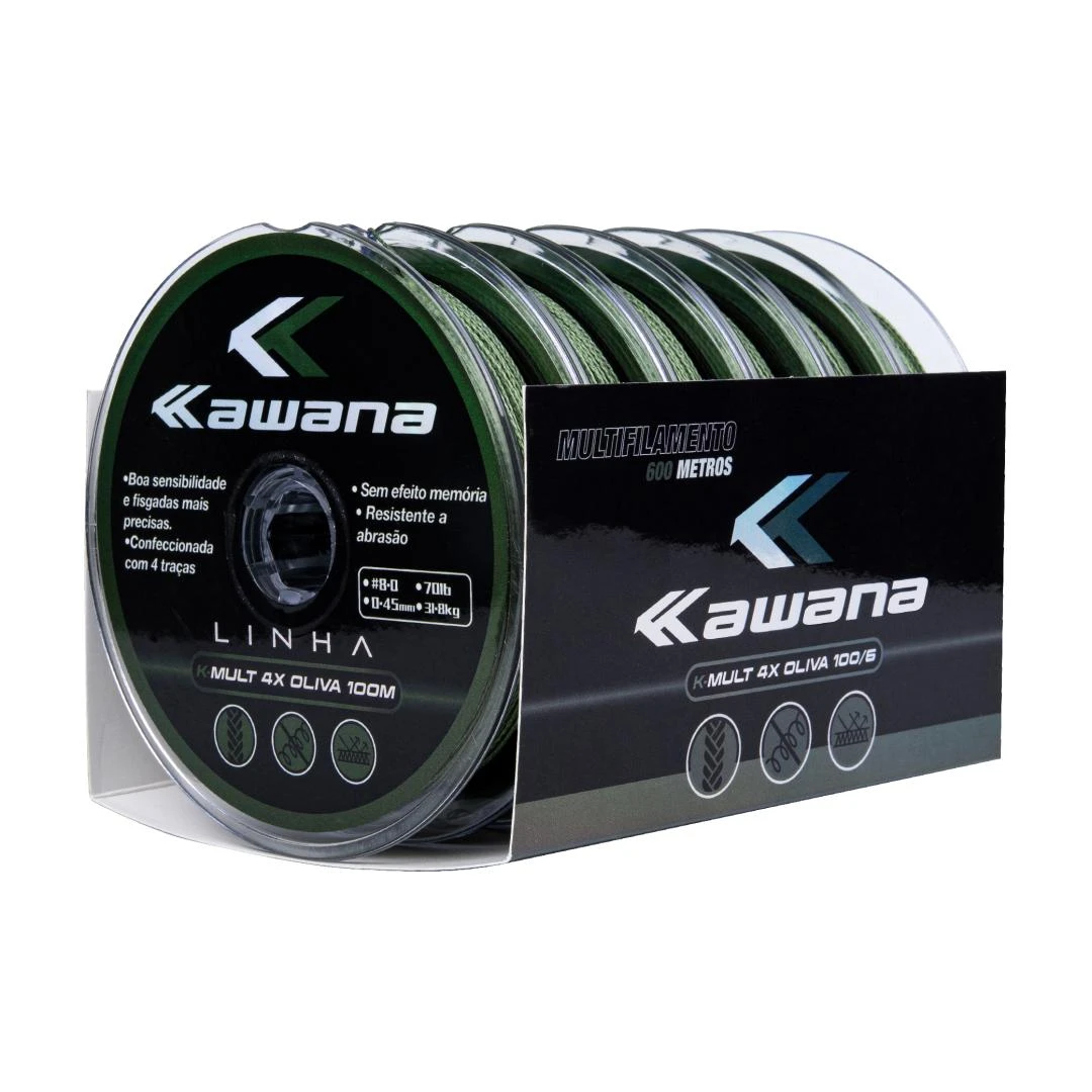 Linha Mult KWN 4X OLIVA 100m x 6pç - $6,90