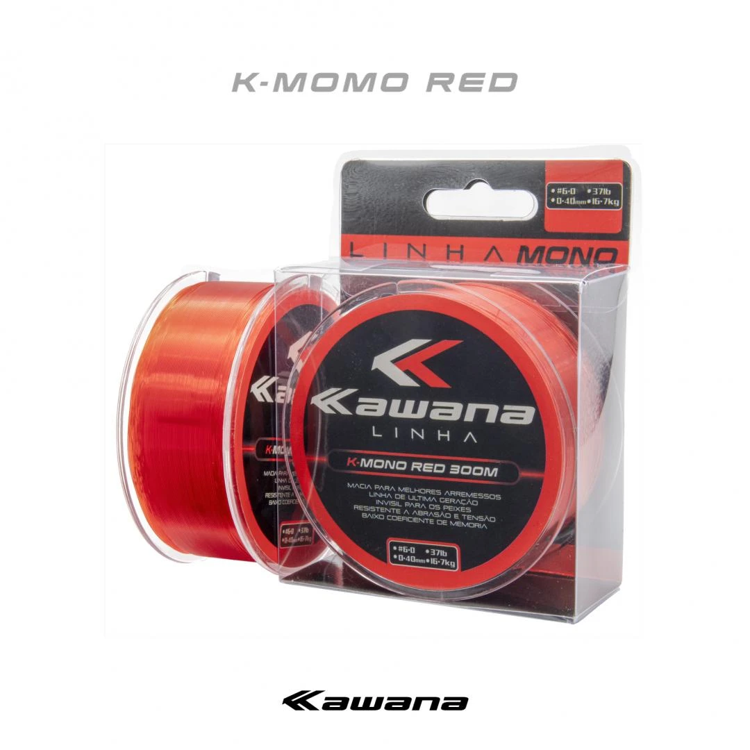 Linha Kawana K-Mono Red 300m - $1.30 ATÉ 2.40